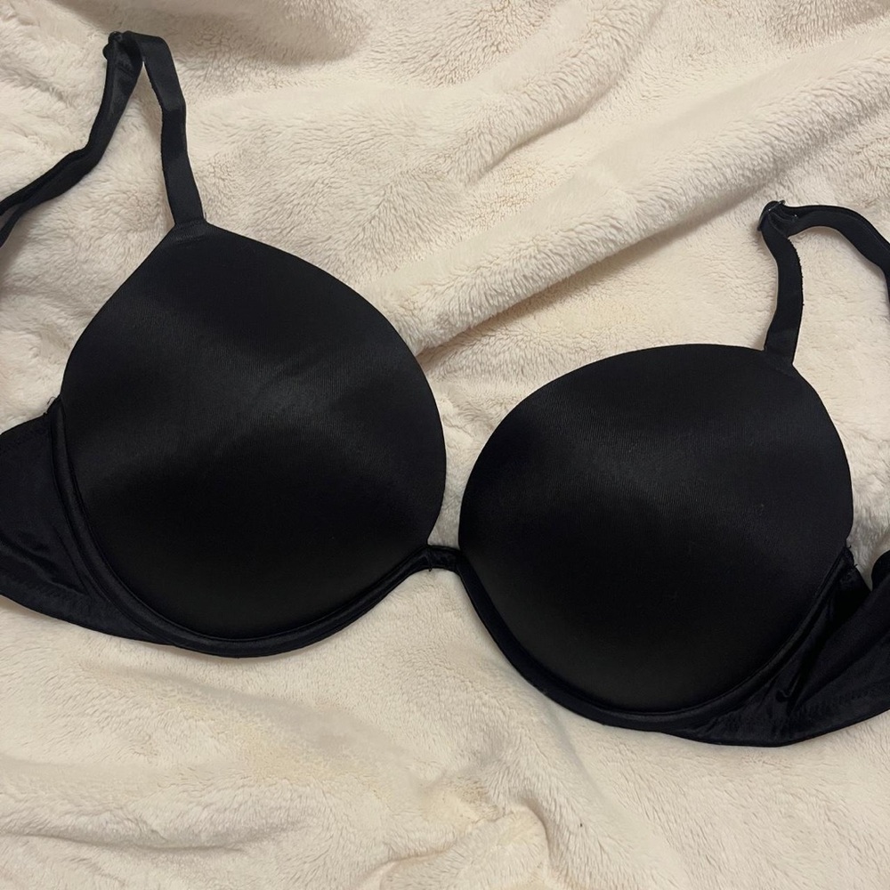 victoria’s secret PINK black push up bra sexy lingerie 32DD